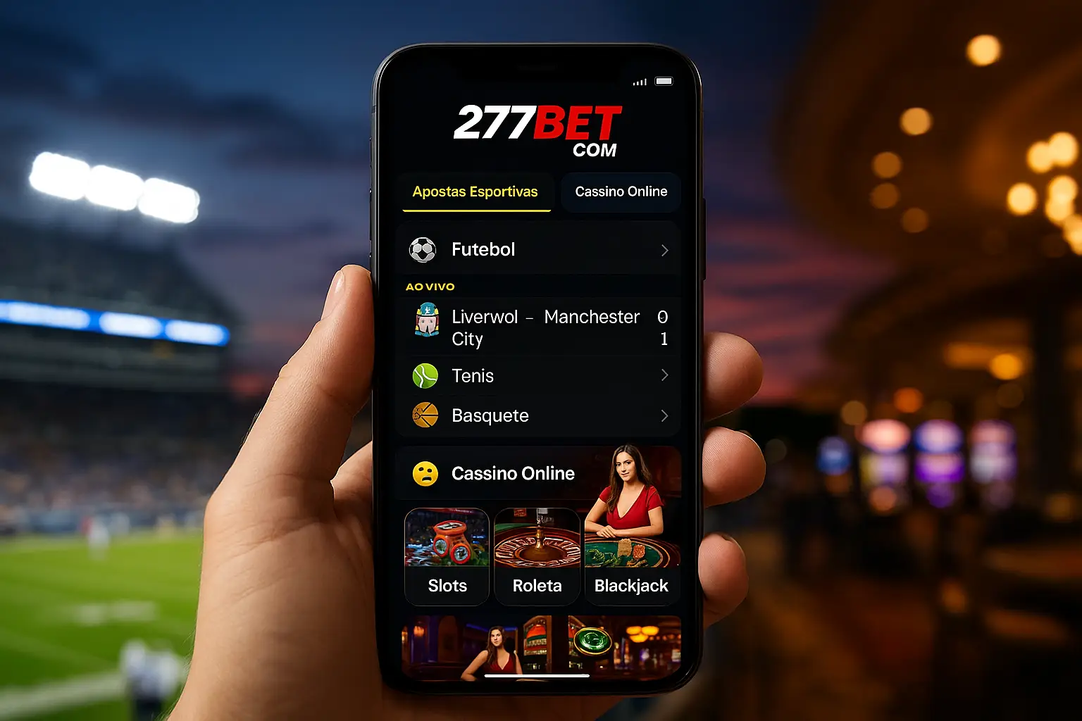 Aposte em apostas esportivas no cassino online 277BET